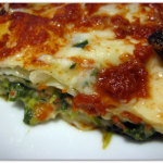 Lasagne con spinaci e mozzarella