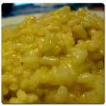 Risotto con cipollotti e zafferano