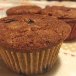Muffin ricotta, cioccolato e mirtilli.