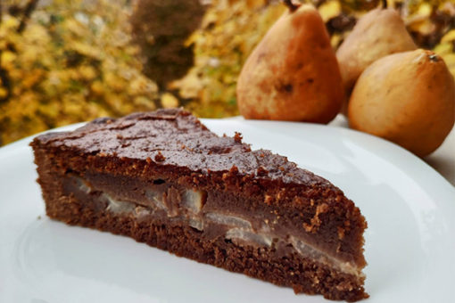 Crostata pere, cioccolato e rum